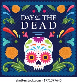 Colorful Day Of The Dead - Copy Space Composition