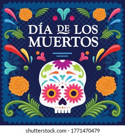 Colorido "Día de los Muertos" - Copia de la composición del espacio