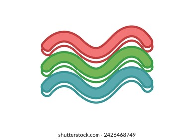 Colorful Decor Flat Sticker Design