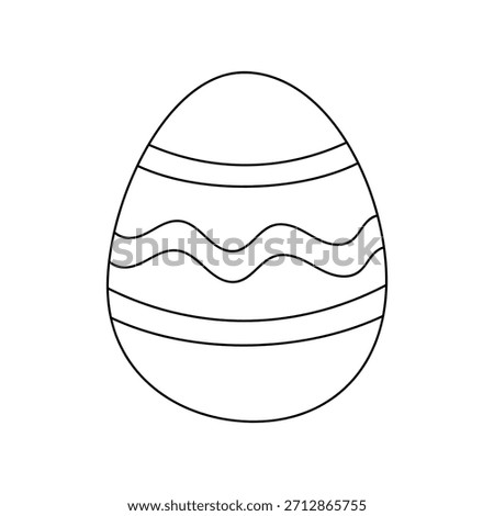 Colorful Decorated Easter Egg Coloring Page for Kids. Trace and color Easter Egg, Vector. Coloring Page of Easter Egg for Easter Worksheet Activity Printable. 