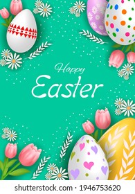 Colorful decorated egg for Easter holiday festival celebration .Vector illustration
