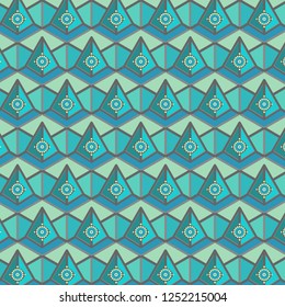 colorful decorated hexagonal pattern with decorative elements and 3D illusion. for textile, fabric, wallpaper, backdrops, backgrounds and elegant surface design templates. pattern swatch at eps. file