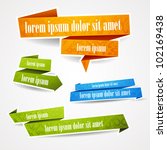 Colorful and decorated paper banners for your text