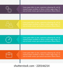 Colorful and decorated paper banners for your text
