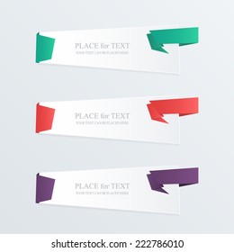 Colorful and decorated paper banners for your text
