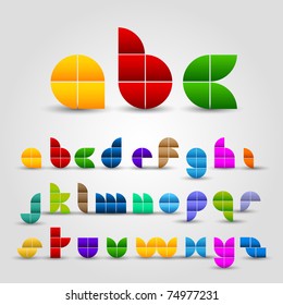 Colorful Decorative Alphabet Set