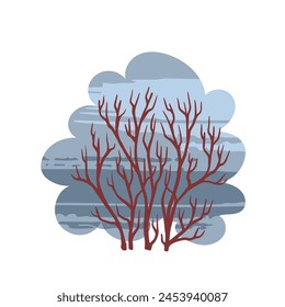 Bunte, dekorative Herbstbaum.Vektorgrafik Grafiken.