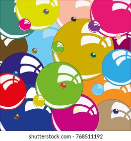 Colorful decorative background from bladders of the miscellaneous of the colour