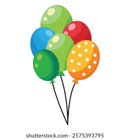 Colorful decorative balloons for Celebratory Events and Festivities vector illustration