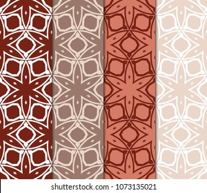 Colorful decorative beautiful pattern set in bright tones. Vector illustration. Fashion design.