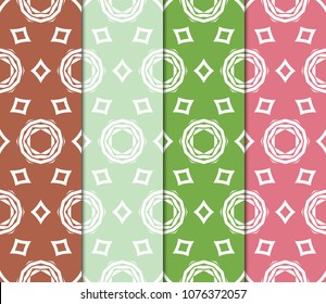 Colorful decorative beautiful pattern set in bright tones. Vector illustration. Fashion design.