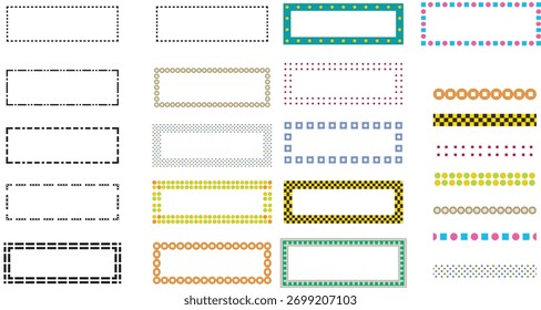 Colorful Decorative Borders and Frames Collection