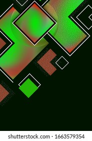 Composición decorativa colorida, textura de formas geométricas abstractas en negro. Diseño gráfico de la plantilla de portada universal, patrón mínimo de fondo. Ilustración vectorial.