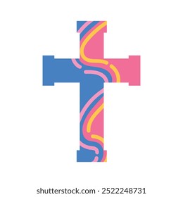Colorful Decorative Cross - Single Vector 03