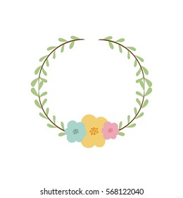 colorful decorative crown branch floral