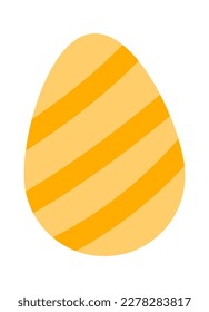 Colorful decorative egg flat icon Easter holiday element. Vector illustration
