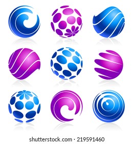 Colorful decorative elements