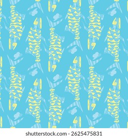 Colorful Decorative Fish Seamless Pattern