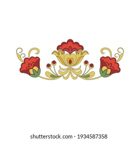 COLORFUL DECORATIVE FLOWERS IN CLASSIC STYLE WITH ANTIQUE FRIEZES