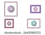 Colorful Decorative Frames with Intricate Spiral Designs.