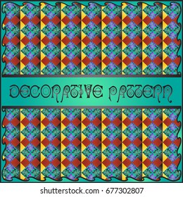Colorful decorative geometric pattern background