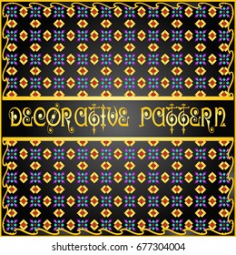 Colorful decorative geometric pattern background