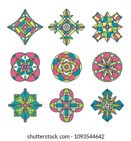 Colorful Decorative Geometric Shape Collection