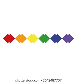 Vector decorativo colorido del divisor de línea