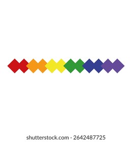 Vector decorativo colorido del divisor de línea