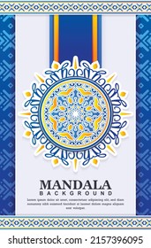 Colorful decorative mandala background design
