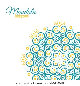 Colorful decorative mandala background design