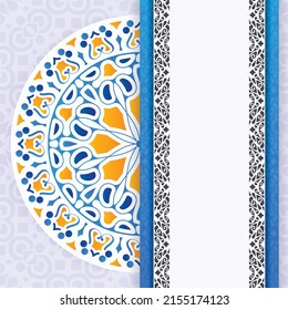 Plantilla de fondo de mandala decorativa colorida