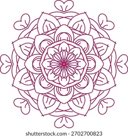 design de mandala colorido e decorativo usando vetor