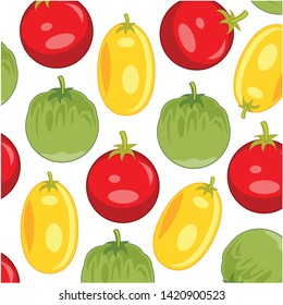 Colorful decorative pattern from tomato varied sort