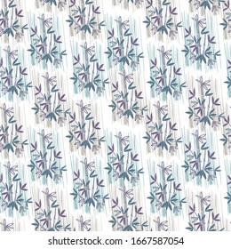 Colorful Decorative Retro Small Bamboo Vector Background Seamless Pattern 