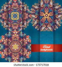 Colorful decorative round background pack