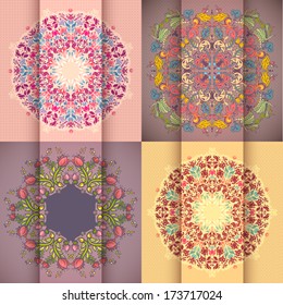 Colorful decorative round background pack