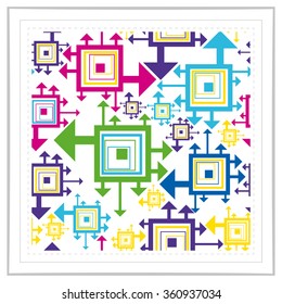 Colorful Decorative Seamless. Seamless pattern in frame