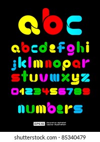 Colorful Decorative Vector Alphabet