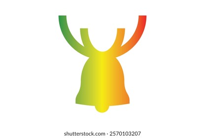 Colorful deer bell design premium vector