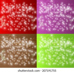 Colorful Defocused Light, Flickering Lights, Vector abstract festive background with bokeh defocused lights. 