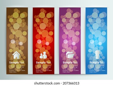 Colorful Defocused Light, Flickering Lights background, modern text box.