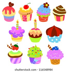 Colorful delicious cakes