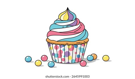 Doces coloridos e deliciosos de bolo de cepo para festa especial