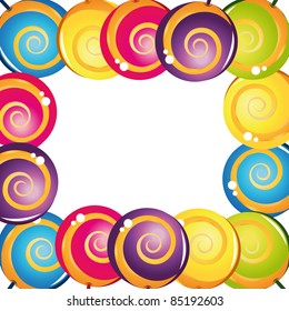 Colorful delicious lollipop collection. Vector illustration