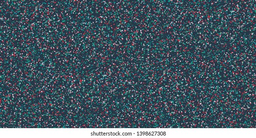 Colorful Dense Micro Terrazzo Speckled Italian Venetian Natural Rock Flooring Grunge Mosaic Confetti Seamless Repeat Vector Pattern on Navy Blue