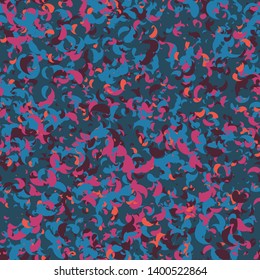 Colorful Dense Micro Terrazzo Speckled Italian Venetian Natural Rock Flooring Grunge Mosaic Confetti Seamless Repeat Vector Pattern in Bright Blue and Pink