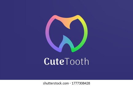 Colorful dental Clinic logo abstract template