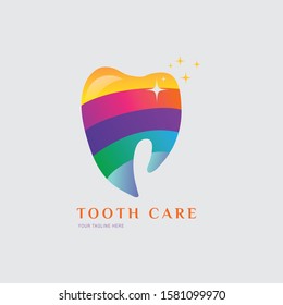 Colorful Dental Clinic Logo Tooth abstract design