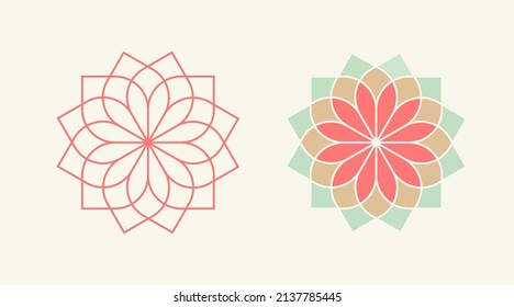 colorful design of 2 floral motifs, suitable for anything, whether bed linen, or clothes motifs, or embroidery, or wall decorations, wallpapers, backdrops, etc.